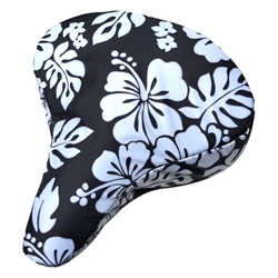 SEAT COVER C-CANDY HIBISCUS BK/WH 